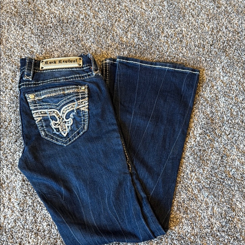 Rock Revival Dark Blue Bootcut Jeans sz26
